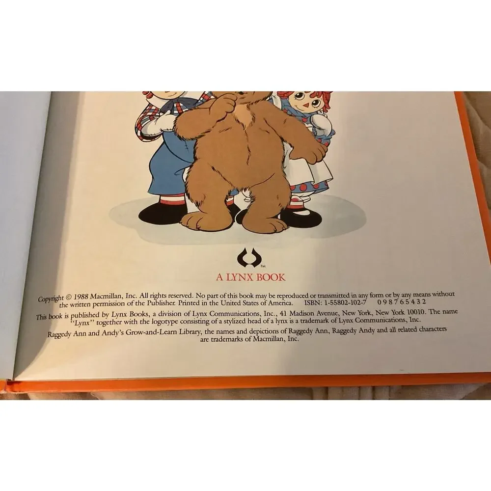 1988 Raggedy Ann & Andy's Grow-and-Learn Library Vol 2 Little Bear's Problem